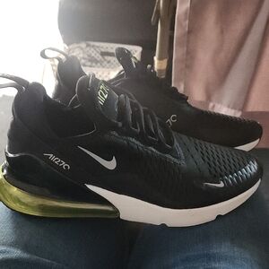 Nike Black and White Sneakers with Breathable Upper